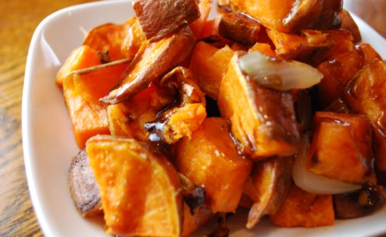 roasted sweet potatoes with honey