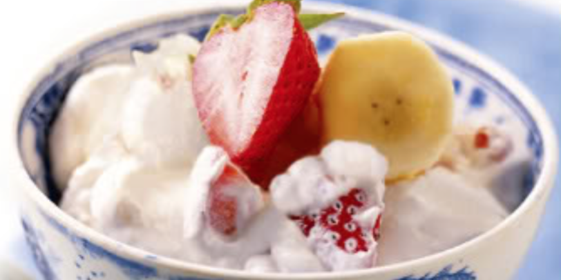 Bowl of yogurt with honey