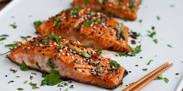 Grilled salmon