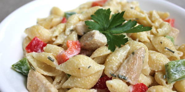 Chicken Pasta Salad with Honey Mustard - Bee Wild